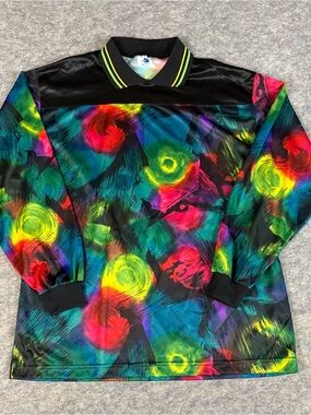Vintage 90's USA High 5 Sportswear Soccer Goalie Jersey Colorful Large